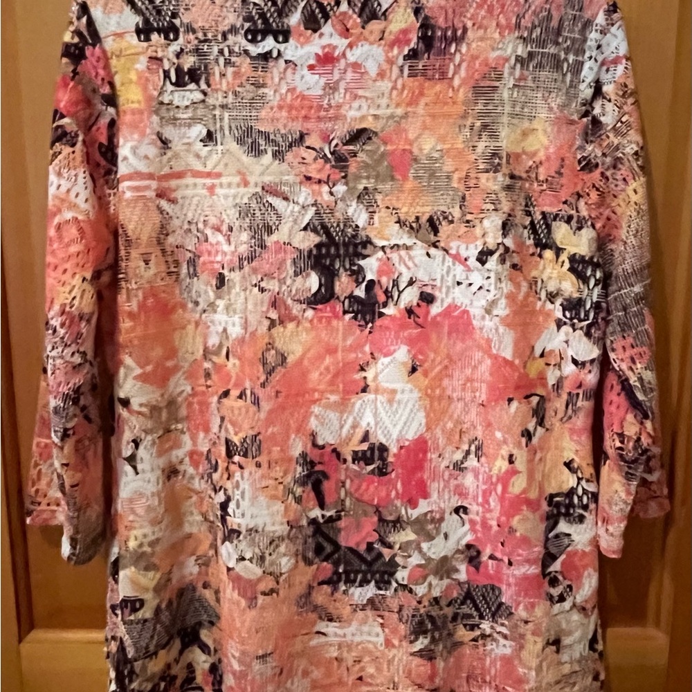 Laura Ashley colorful feminine lace overlay top - Picture 4 of 5